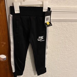 Nike Kids Black and White Sweatpants